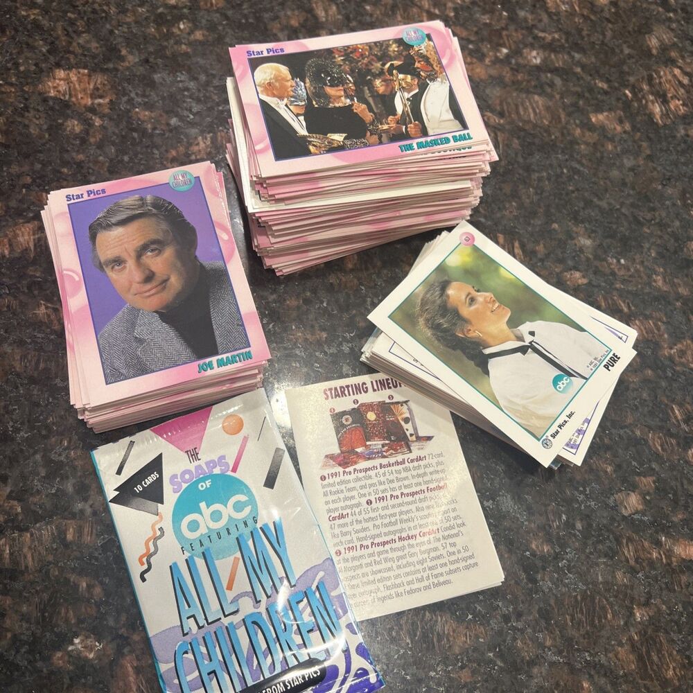 1991 All My Children Trading Card Set 230, many duplicates